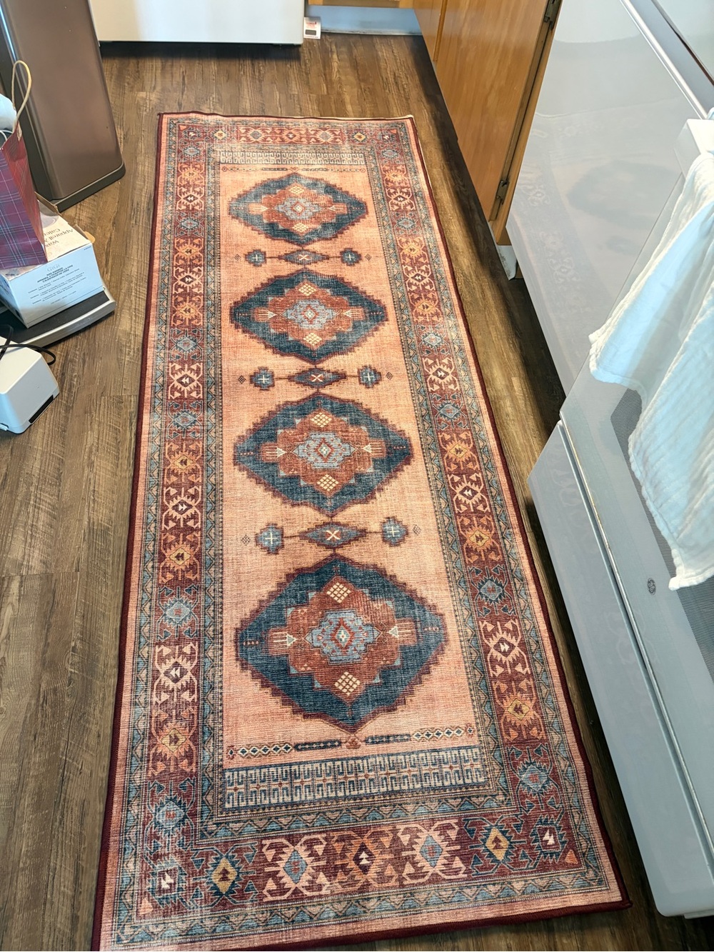 Ruggable Marcela Copper Rug Cover 2.5’ x 7’ - Picture 2 of 3